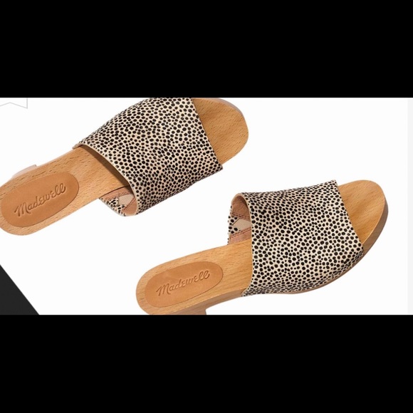 MADEWELL Dried Flax Spotted Haircalf Clog NWT S 8.5 - Picture 2 of 4